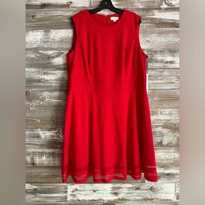 NWT Calvin Klein red dress size 18W